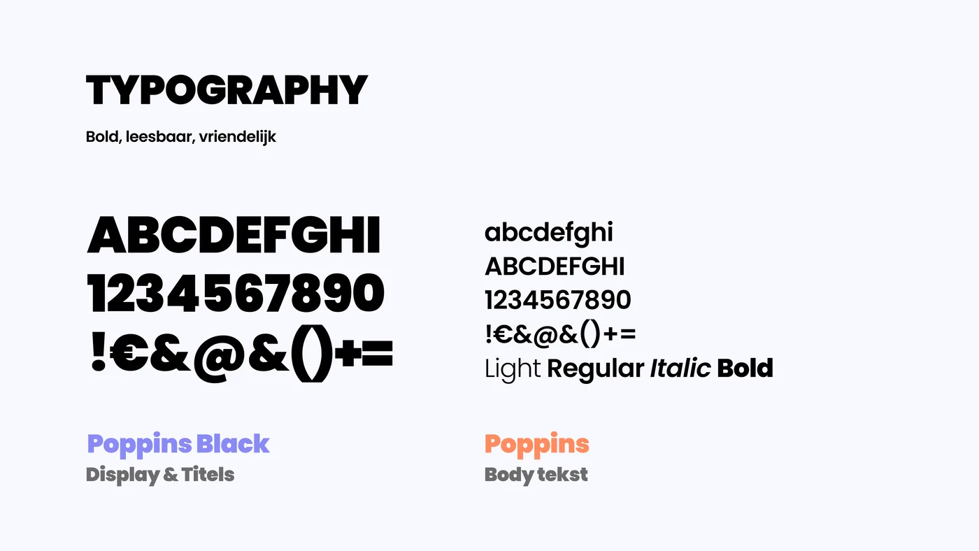 Havo-P typography showing Poppins Black for display and Poppins for body text