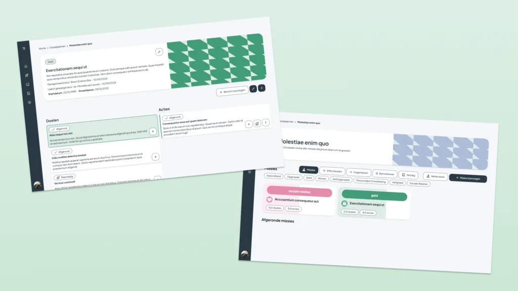 GrowPad desktop growth plan and mission screens